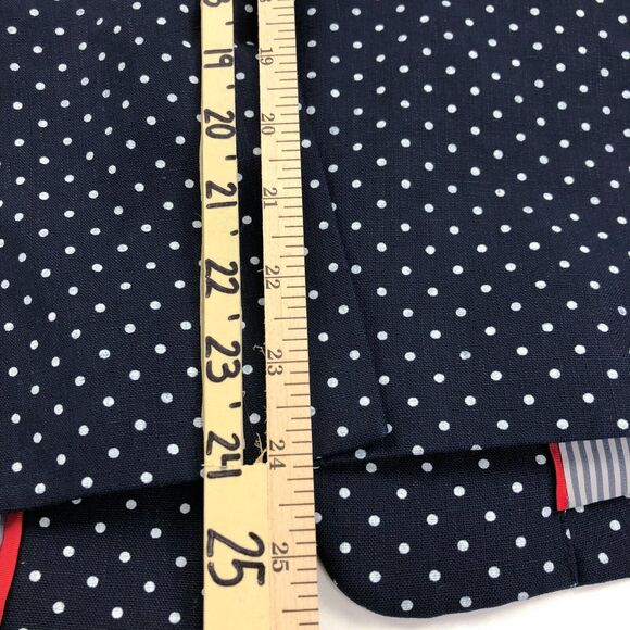 J.Crew REGENT Blazer 4 100% Linen Polka Dot Button Business Blazer Jacket blue - Picture 16 of 16